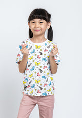 Forest Kids 100% Cotton T Shirt Girls Graphic Round Neck Tee | Baju T Shirt Budak Perempuan - FK82006