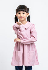 Forest Kids Woven Girl Short Sleeve Regular Cut Checked Dress I Baju Budak Perempuan Girl Dress - FK82022