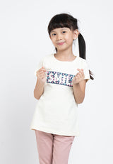 Forest Kids Premium Cotton Interlock Girl Long Sleeve Graphic Round Neck Tee | Baju T Shirt Budak Perempuan - FK82038