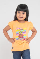 Spongebob Girl Kids Printed Short Sleeve Tee - FSK2030