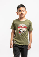 Forest X Disney Kids Unisex Mickey Round Neck Tee | Baju T shirt Budak - FWK2024