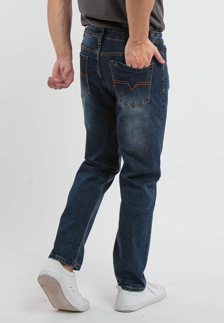 Forest Stretchable Straight Cut Jeans Men Denim Jeans Long Pants | Seluar Jeans Lelaki Straight Cut - 610195