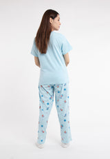 ( 1 Set ) Forest X Shinchan 30th Anniversary Ladies 100% Cotton Short Sleeve Long Pants Pyjamas Set - CPD0013