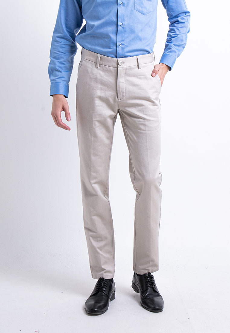Alain delon Slim Fit Flat Front Cotton Pants - 12021001