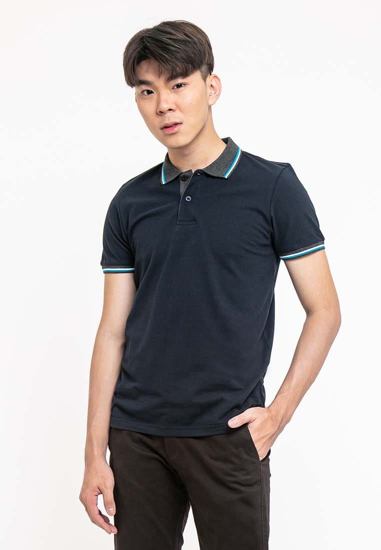 Cotton Pique Slim Fit Polo Tee - 23600