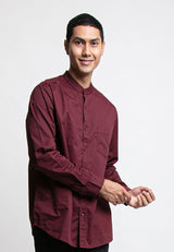 Forest Cotton Woven Long Sleeve Shirt Plain Men Shirt | Baju Kemeja Lelaki - 23689