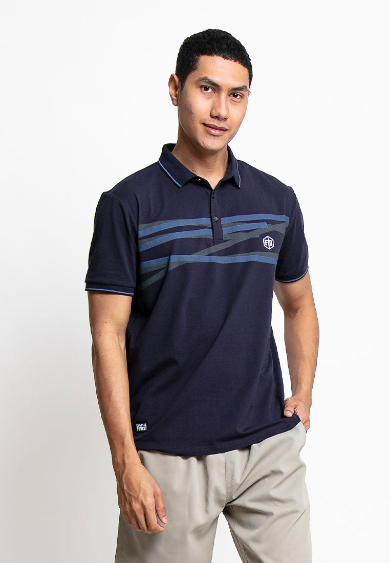 Forest Stretchable Casual Polo Tee Slim Fit Plain Polo T Shirt Men | Baju T Shirt Lelaki - 23711