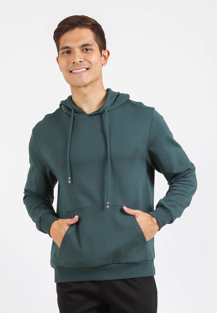 Forest Cotton Interlock 250GSM Premium Weight Cotton Reg Fit Hoodie Men Sweatshirt Jacket - 23770