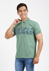 Forest Slim Fit Pattern Polo T Shirt Men Collar Tee | Baju T Shirt Lelaki - 23835