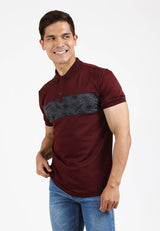 Forest Slim Fit Pattern Polo T Shirt Men Collar Tee | Baju T Shirt Lelaki - 23835