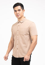 Forest Cotton Woven Casual Plain Men Shirt | Baju Kemeja Lelaki - 621189