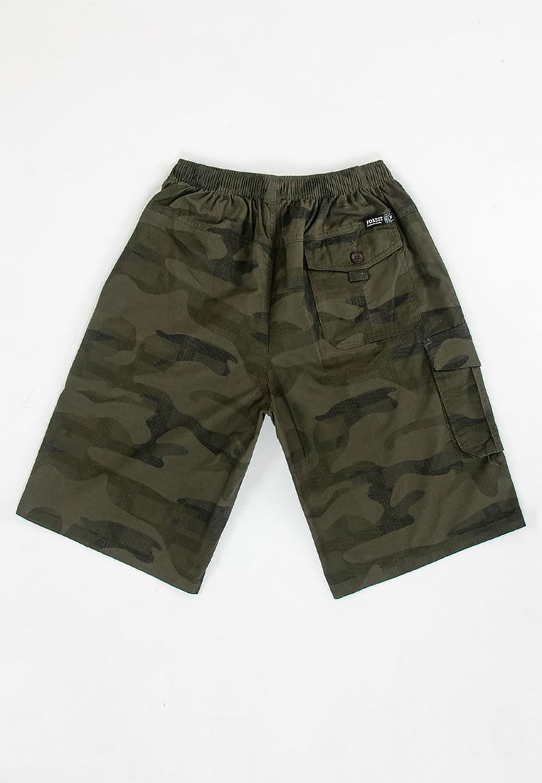 100% Cotton Twill Full Camouflage Casual Shorts - 65746