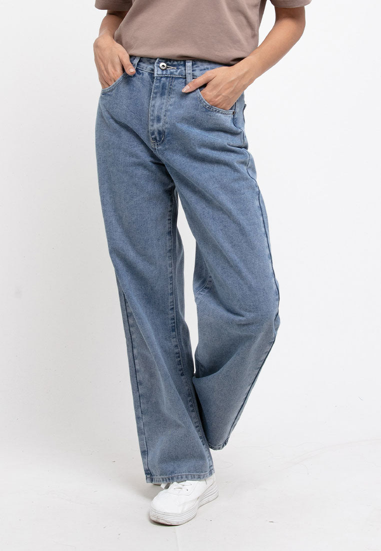 Forest Ladies Mid Rise Baggy Jeans | Seluar Jeans Perempuan - 810522