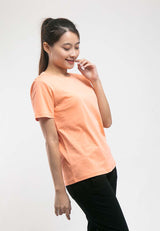 Ladies Premium Cotton Plain Round Neck Tee - 822029