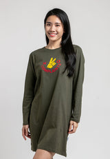 Forest Ladies Long Sleeve SJ Loose Fit Printed Tee - 822144