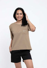 Forest Ladies Premium Cotton Loose Fit Boxy Cut Oversized T-shirt Women Print Tee | Baju T Shirt Perempuan - 822181