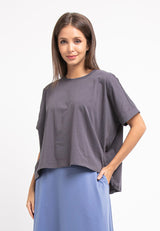 Forest Ladies Premium Cotton Oversized Round Neck Tee | Baju T Shirt Perempuan - 822314