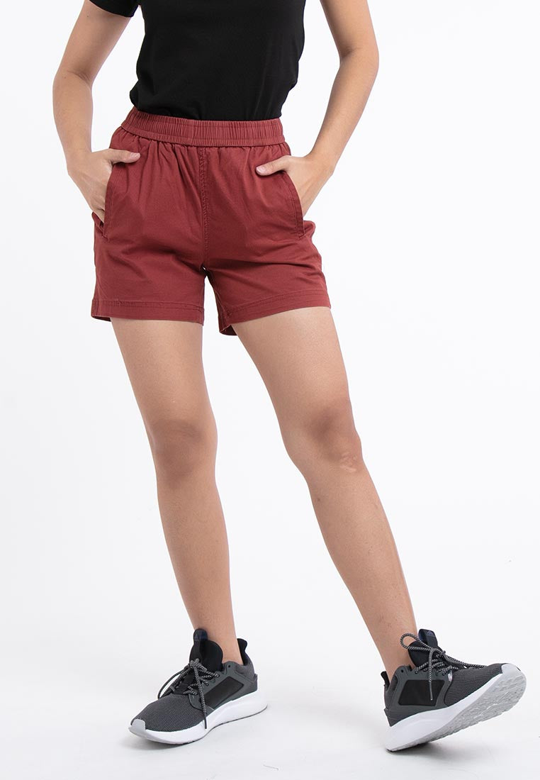 Forest Ladies 14/15" Cotton Twill Elastic Waist Casual Shorts Pants | Seluar Pendek Perempuan - 860138