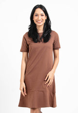 Forest Ladies Short Sleeve Cotton Terry Blouse Women Dress - 885010