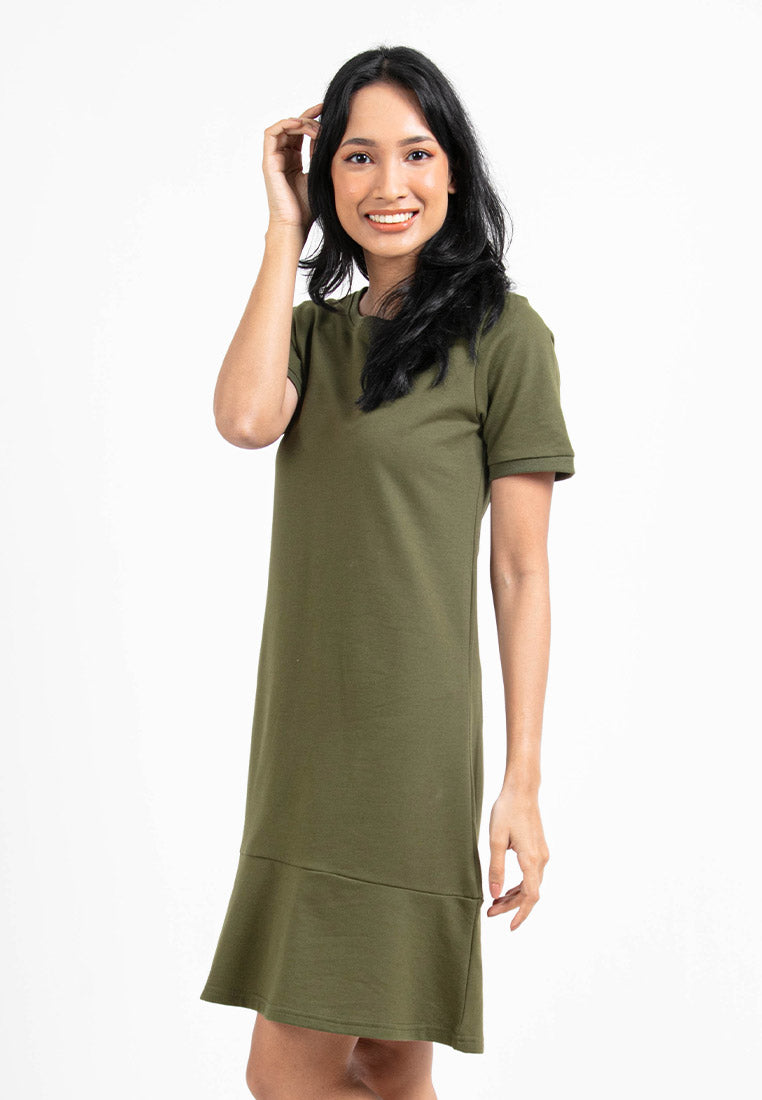 Forest Ladies Short Sleeve Cotton Terry Blouse Women Dress - 885010