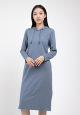 Forest Ladies Premium Cotton Hoodie Long Sleeve Women Dress | Baju Perempuan - 885024