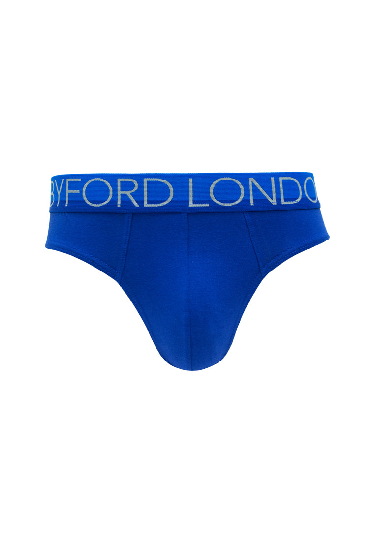 (3 Pcs) Byford Men Brief Cotton Spandex Men Underwear Assorted Colours - BUD5192M