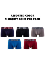 (2 Pcs) Byford Men Trunk Cotton Spandex Men Underwear Assorted Colours - BUD5160S