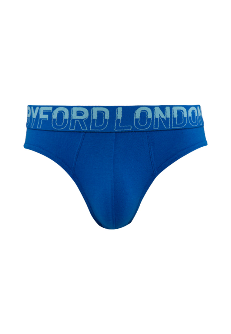 (3 Pcs) Byford Men Brief 100% Cotton Men Underwear Assorted Colours- BUD5210M