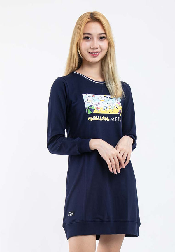 Ladies X Shinchan Printed Pull Over Dress - FC820006