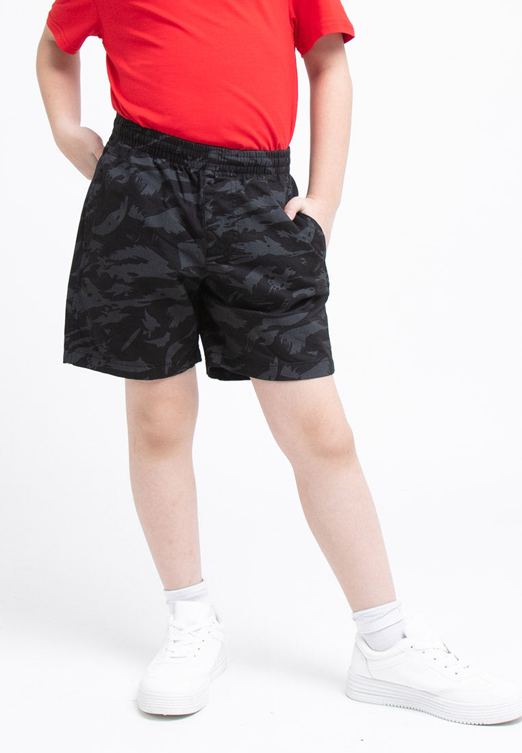 Forest Kids 100% Cotton Twill Full Print Casual Shorts - FK65040