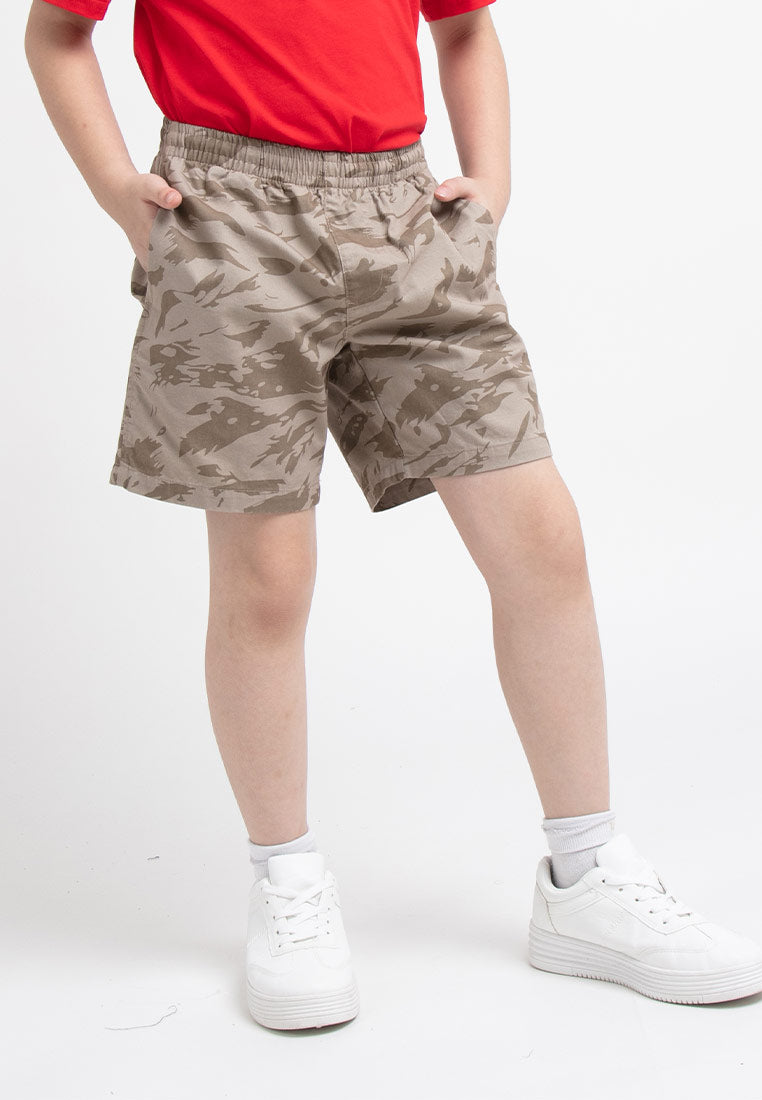 Forest Kids 100% Cotton Twill Full Print Casual Shorts - FK65040