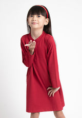 Forest Kids Girl Long Sleeve Dress | Baju Budak Perempuan Lengan Panjang - FK885003