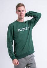 Forest X Disney Mickey 3D Effects 250GSM Premium Weight Cotton Reg Fit Round Neck Men Sweater - FW30002