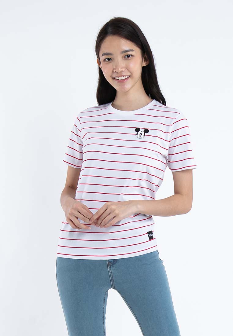 Forest X Disney Logo Round Neck Tee | Baju T shirt Perempuan - FW820014