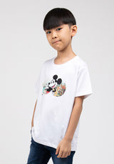 Forest X Disney 100 Year of Wonder Mickey Round Neck Tee Family Tee Kids | Baju T Shirt Budak - FWK20070