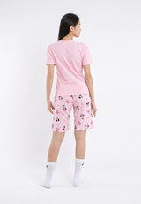 ( 1 Set ) Forest x Disney Ladies 100% Cotton Pyjamas Set Selected Colours - WPD0003