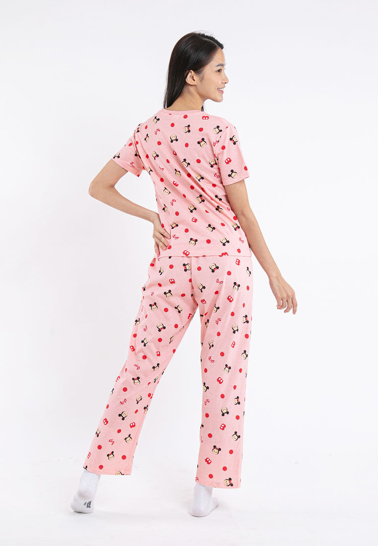 ( 1 Set ) Forest x Disney Ladies 100% Cotton Pyjamas Set Selected Colours - WPD0011