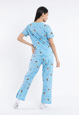 ( 1 Set ) Forest x Disney Ladies 100% Cotton Pyjamas Set Selected Colours - WPD0011