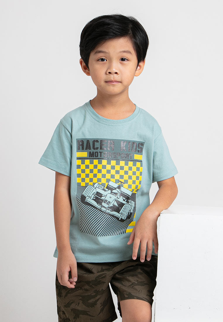 Forest Kids Premium Cotton Interlock T Shirt Boys Graphic Round Neck Tee | Baju T Shirt Budak Lelaki - FK20117