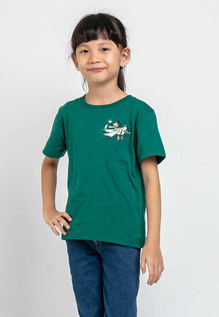 Forest X Disney Kids Unisex Mickey Round Neck Tee | Baju T shirt Budak - FWK2022