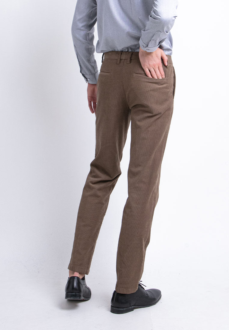 Alain delon Slim Fit Flat Front Cotton Pants - 12022001