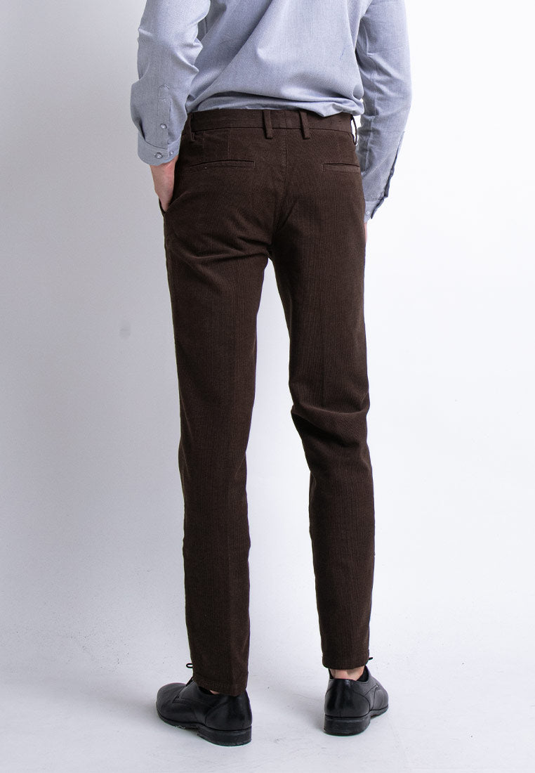 Alain delon Slim Fit Flat Front Cotton Pants - 12022001