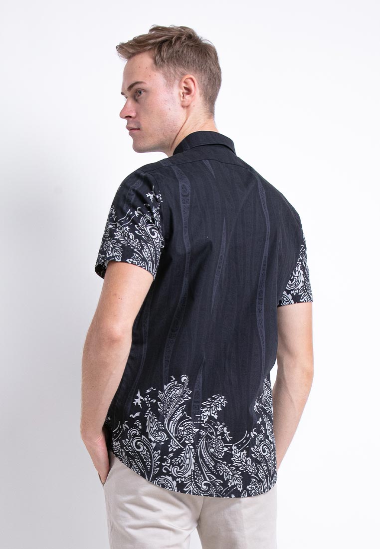 Alain Delon Short Sleeve Slim Fit Printed Batik - 14422012