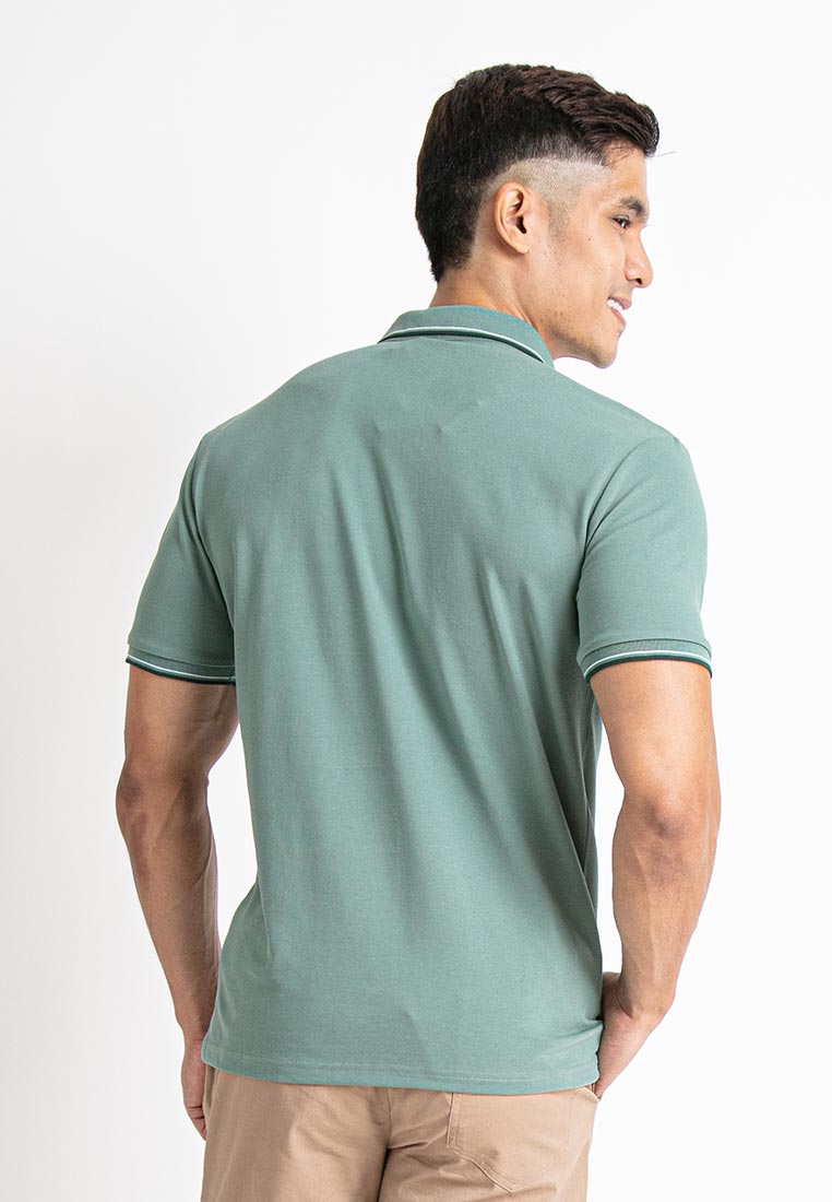 Forest Premium Weight Cotton Pique Slim Fit Polo T Shirt Men Collar Tee | Baju T Shirt Lelaki Polo - 23636 B