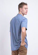 Forest Cotton Woven Short Sleeve Shirt Plain Men Shirt | Baju Kemeja Lelaki - 23688