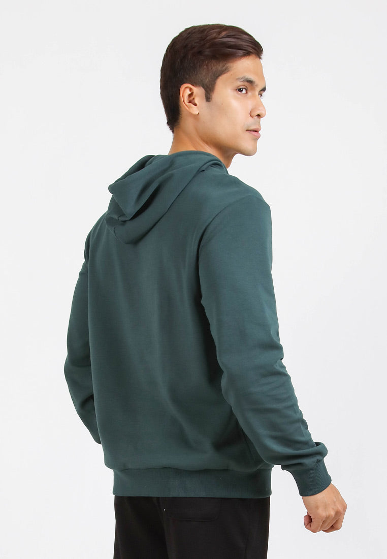 Forest Cotton Interlock 250GSM Premium Weight Cotton Reg Fit Hoodie Men Sweatshirt Jacket - 23770