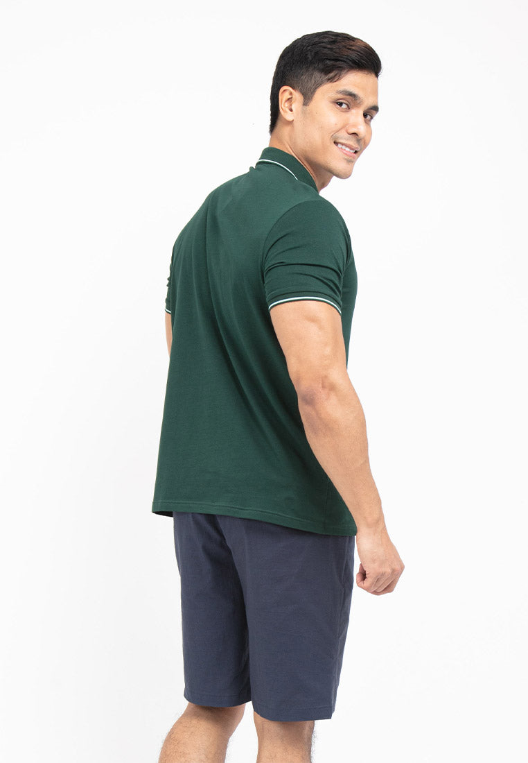 Forest Stretchable Polo T Shirt Men Slim Fit Collar Tee | Baju T Shirt Lelaki - 23792