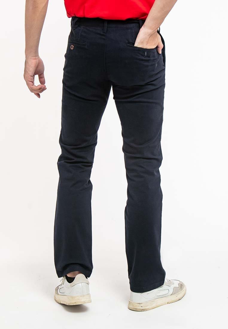 Stretchable Straight Cut Cotton Long Pants - 610187