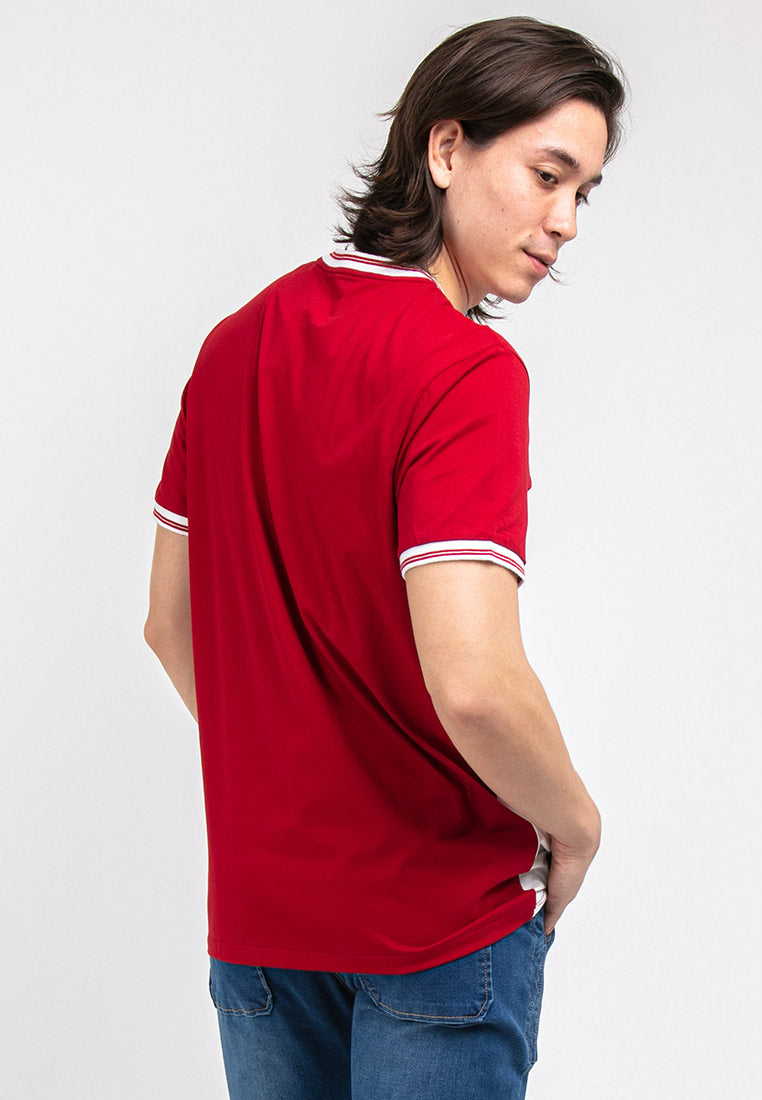 Forest Stretchable Premium Weight Cotton Colour Block Round Neck Tee Men | Baju T Shirt Lelaki - 621249