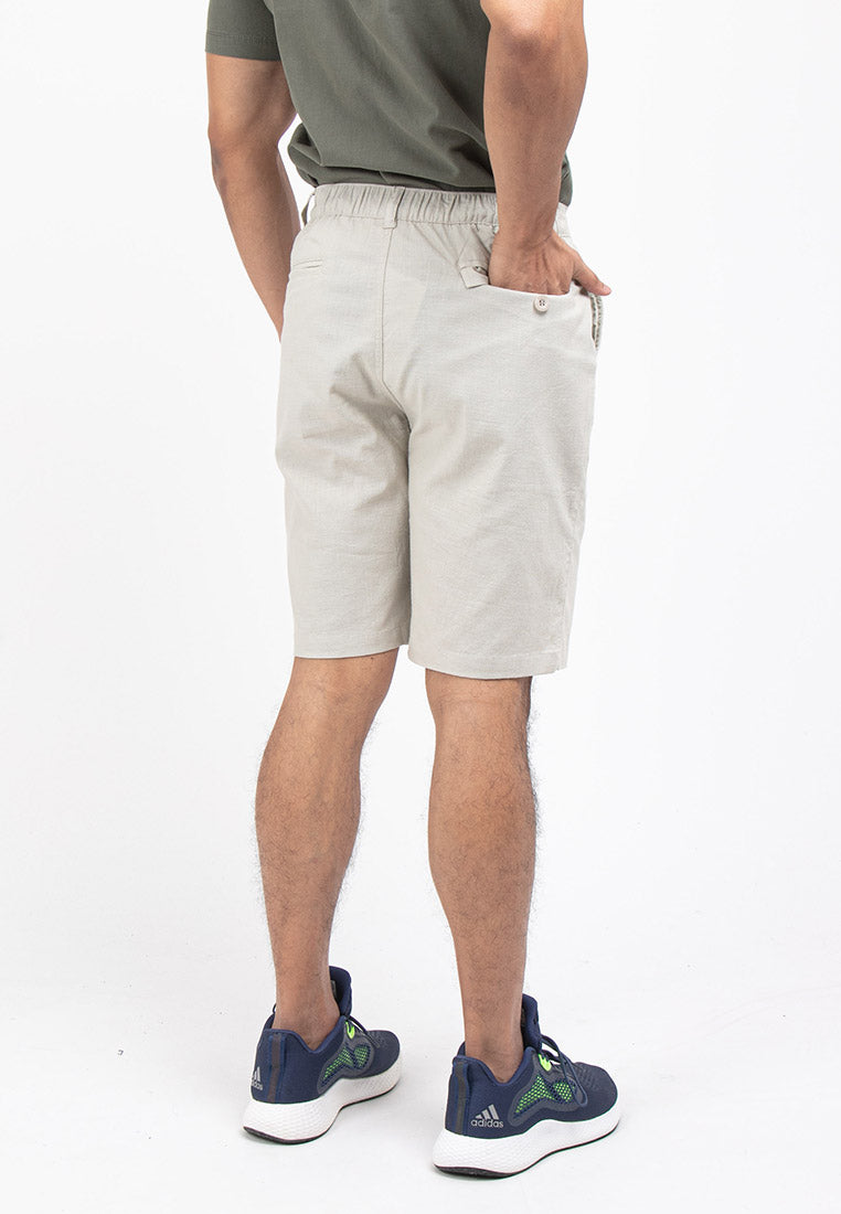 Forest Half Elastic Plain Bermuda Shorts Men Chino Casual Short Pants Men | Seluar Pendek Lelaki - 65842